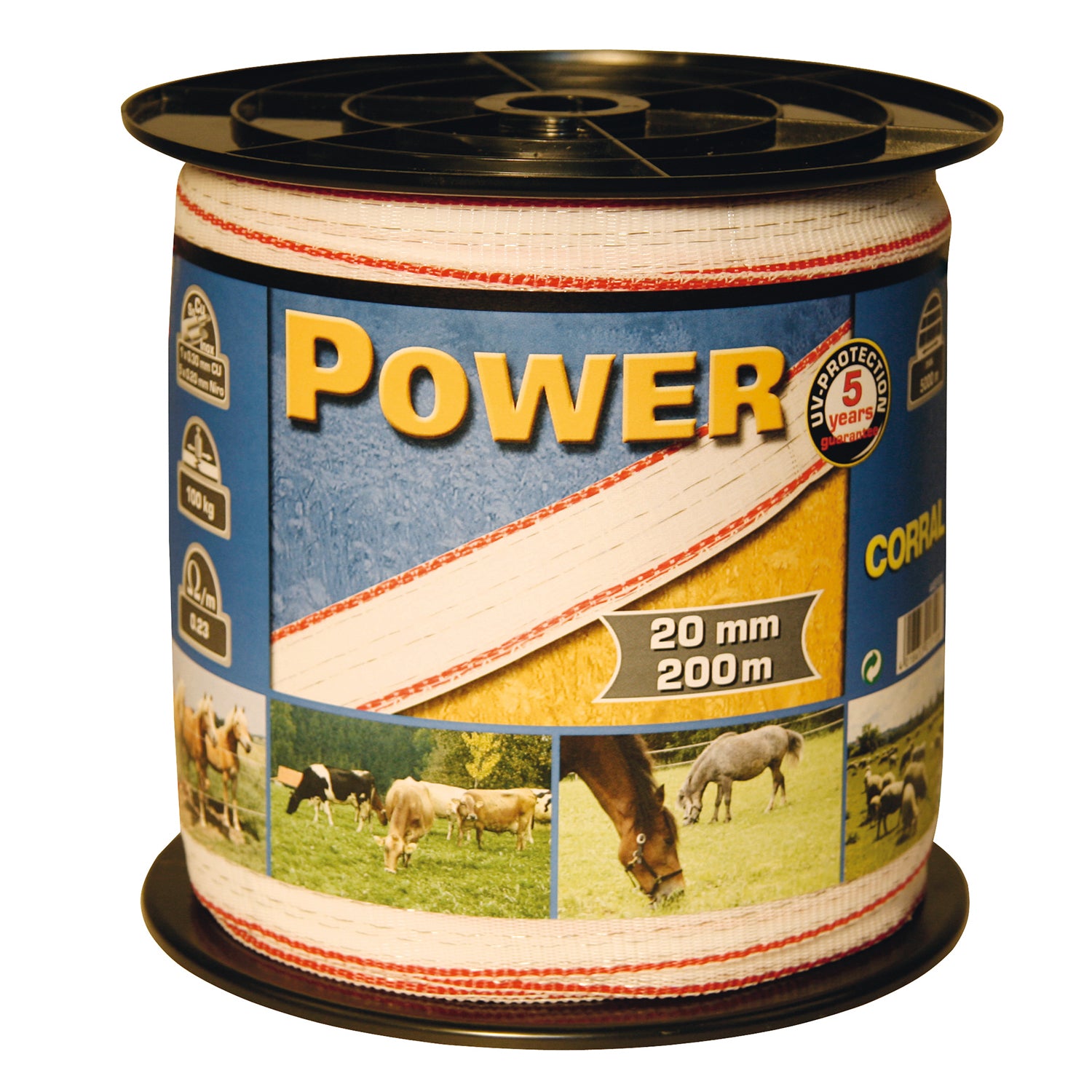 Corral Classic Fencing Tape 200m X 10mm