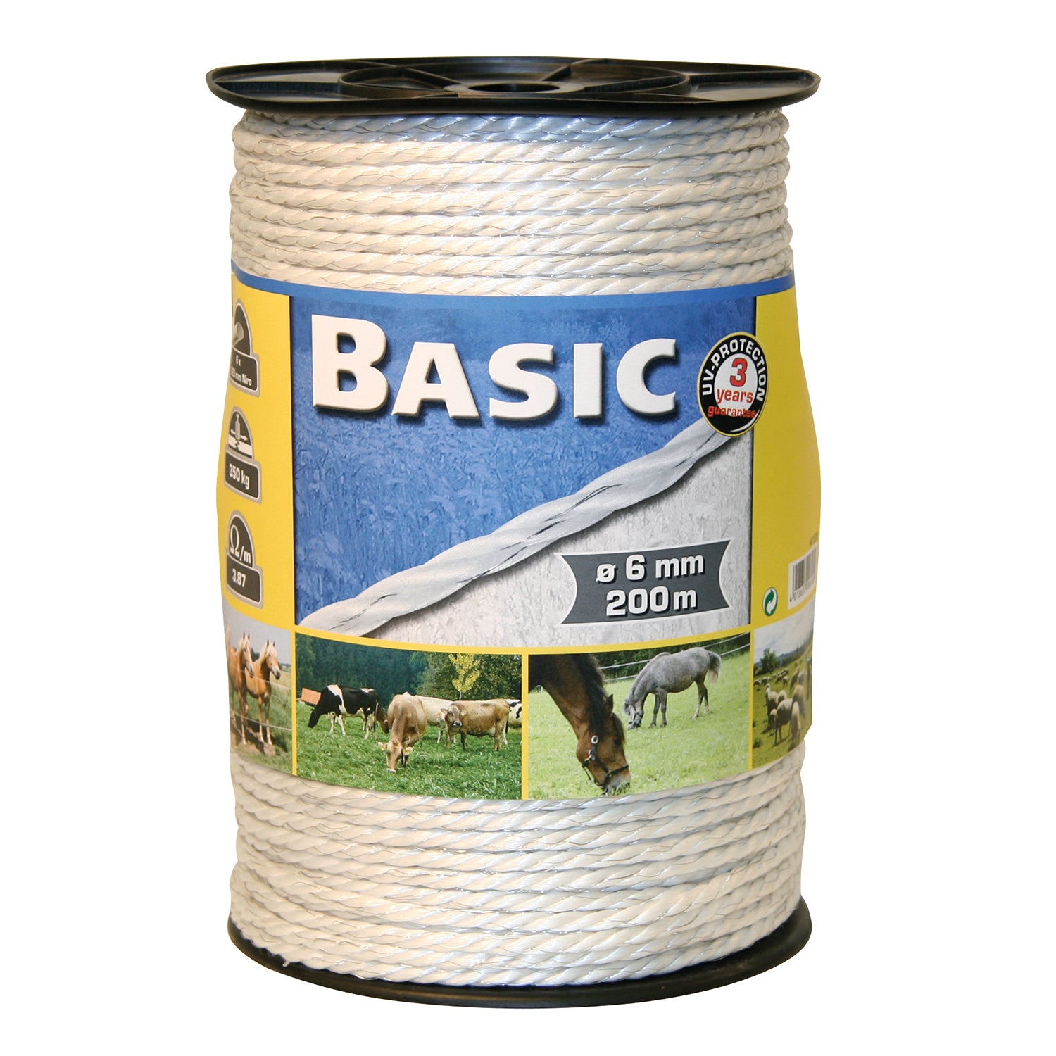 Corral Basic Fencing Rope C/w S/steel Wires 200m