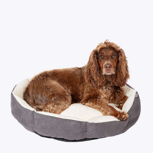 Danish Design Essentials Quilted Bed Charcoal