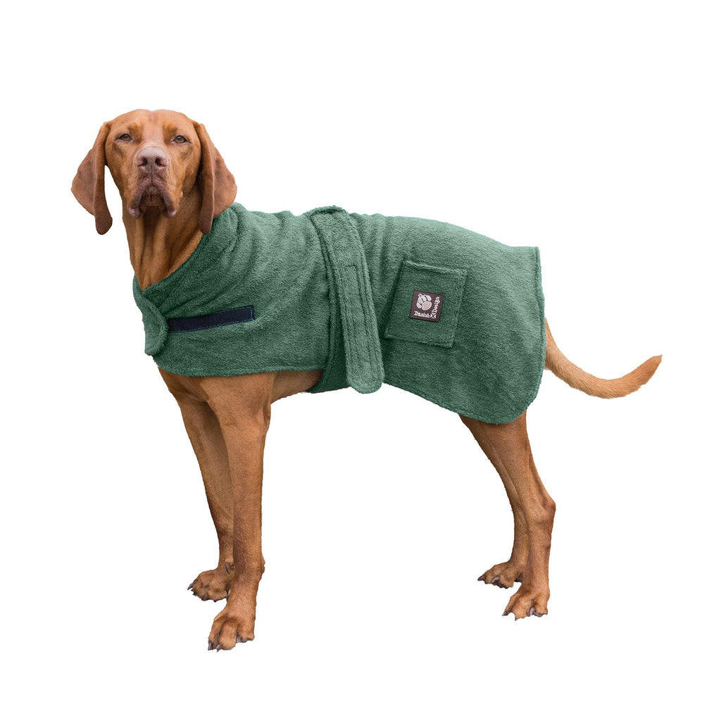 Danish Design Dog Robe Towelling Green – 60 cm (24")
