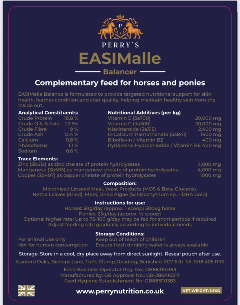 EASIMalle Balancer™ Advanced Skin & Feather Support for Horses