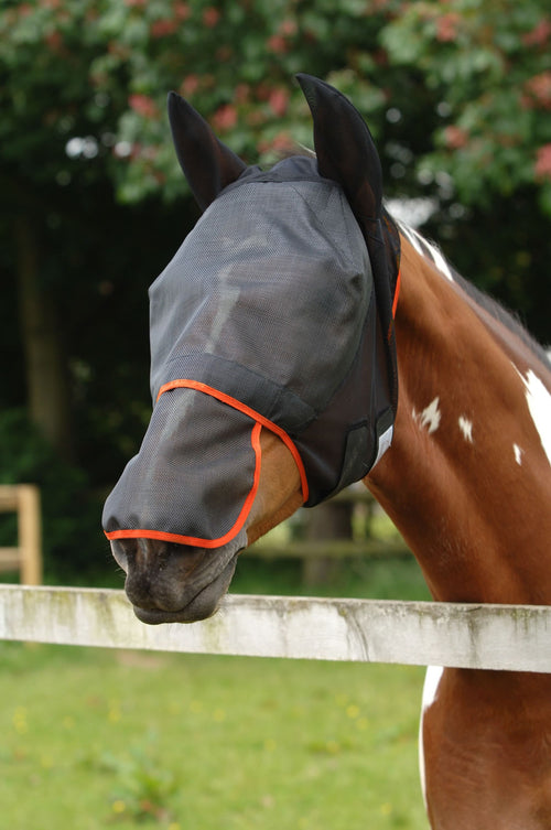 Equilibrium Field Relief Max Fly Mask Black/orange