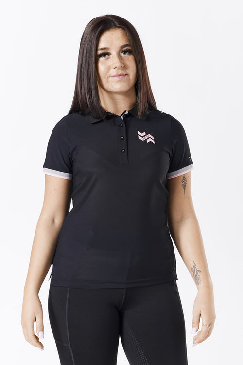 Firefoot Bempton Polo Shirt Ladies Black/pink