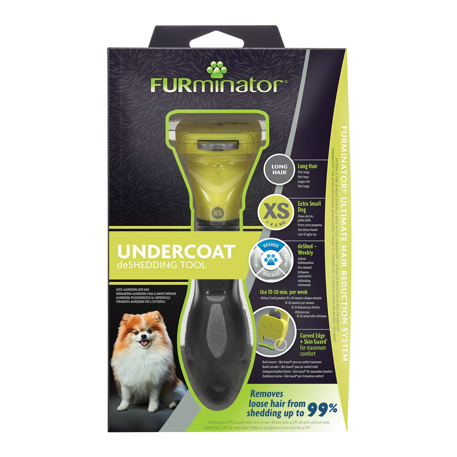 Furminator Undercoat Deshedding Tool for Long Hair Dog