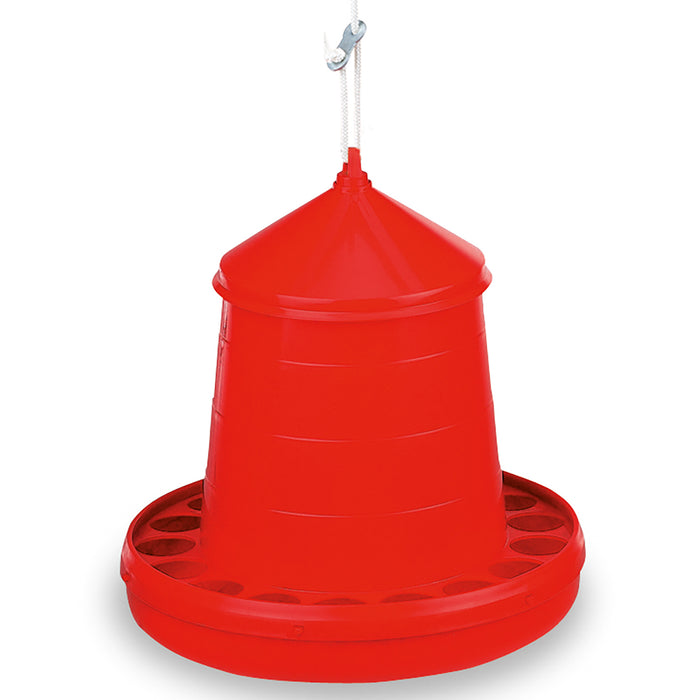 Gaun Poultry Feeder Plastic Red