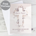 Personalised Floral Cross Card