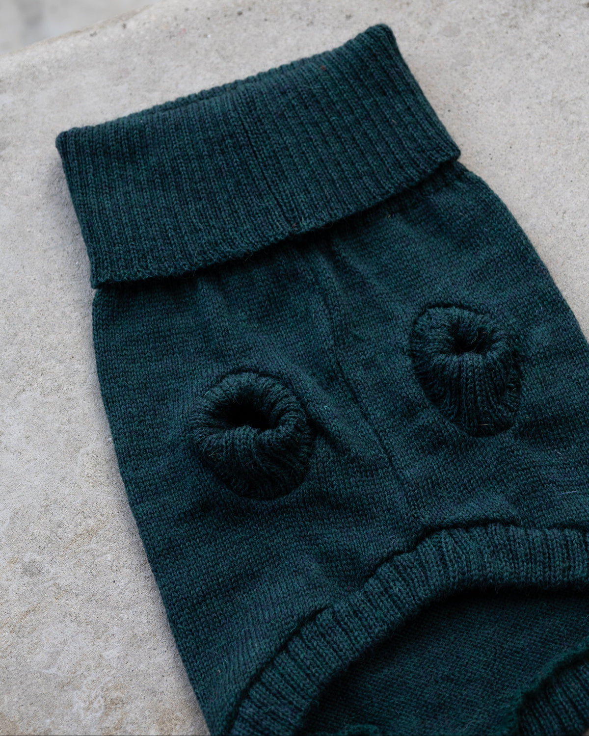 Forest Green British Wool Dog Jumper