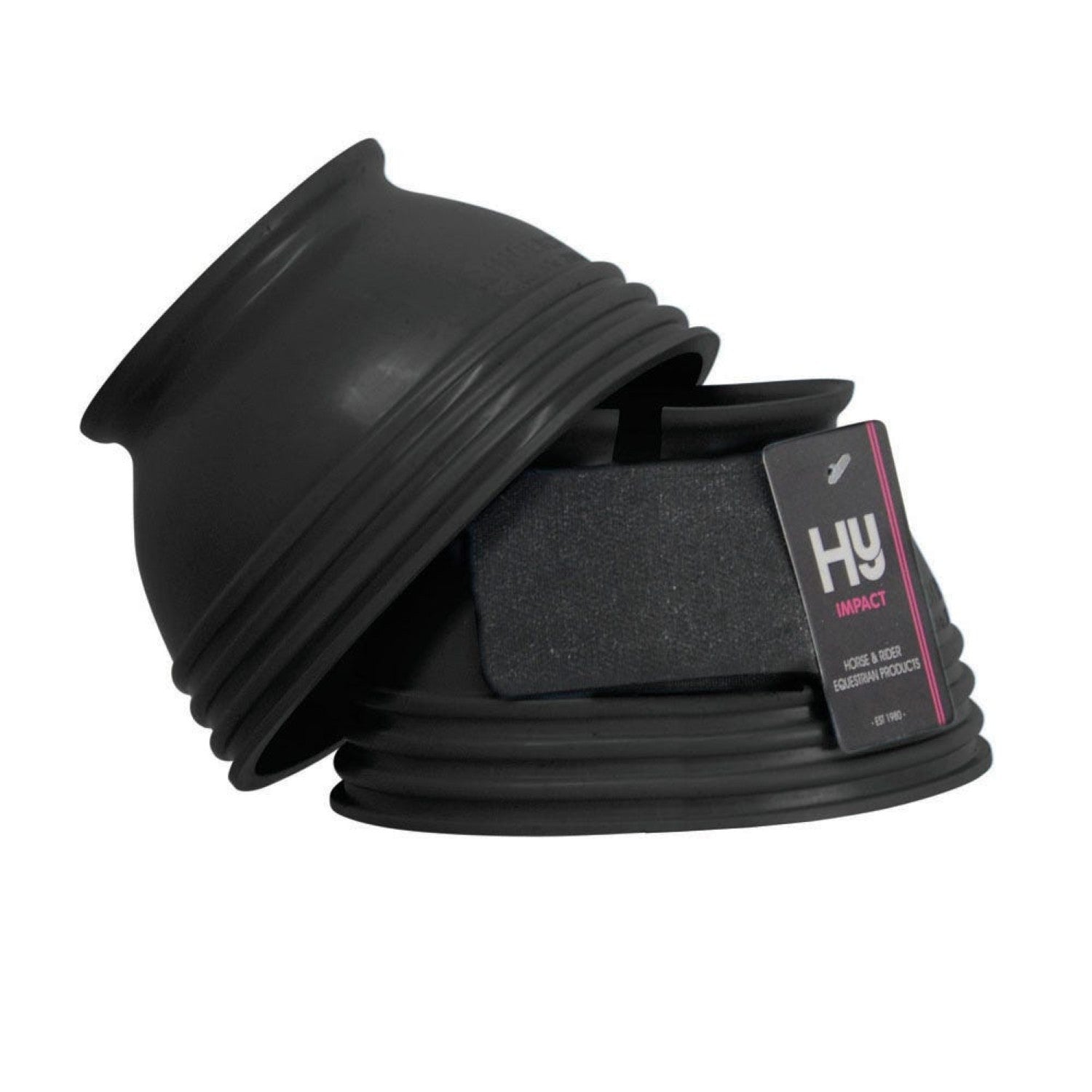 Hy Equestrian Ringed Over Reach Boots Black
