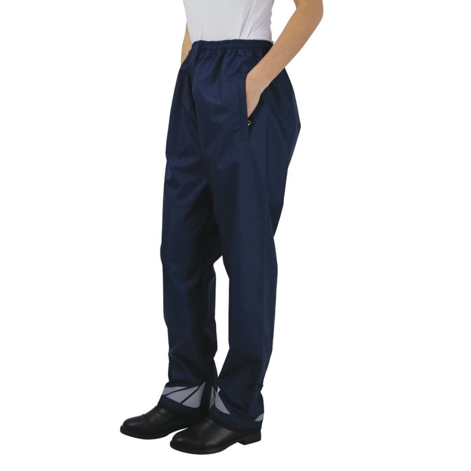 Hy Equestrian Waterproof Pull-on Over Trousers Navy