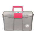 Hy Equestrian Tack Box Silver/raspberry