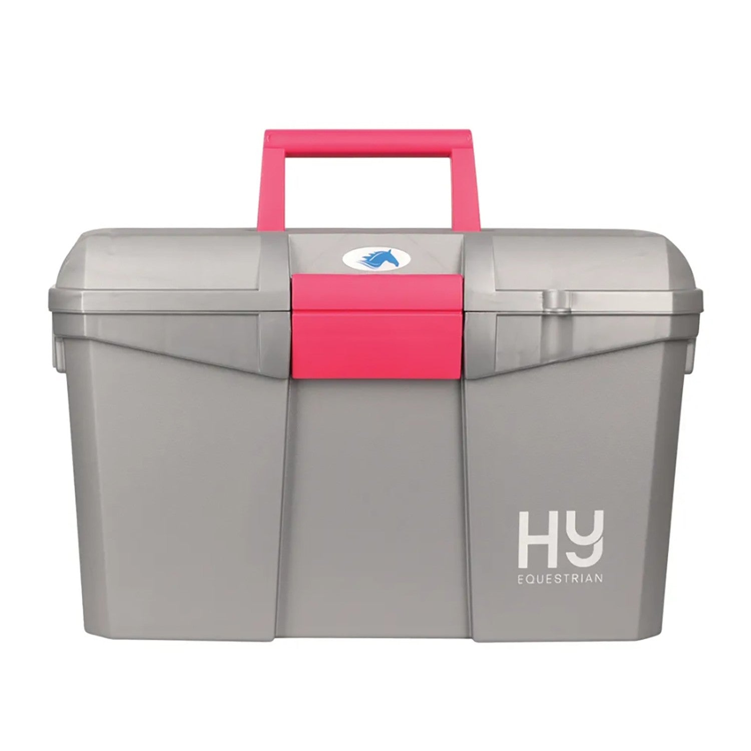 Hy Equestrian Tack Box Silver/raspberry