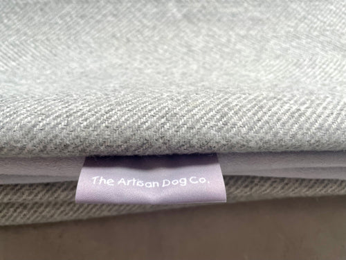 Herringbone Pet Blanket | Reversible Lambswool Sherpa & Faux Suede | Handmade Luxury Dog Throw | Sofa Protector UK