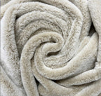 Luxury Cream Faux Fur Dog Blanket | Reversible with Soft Suede Backing