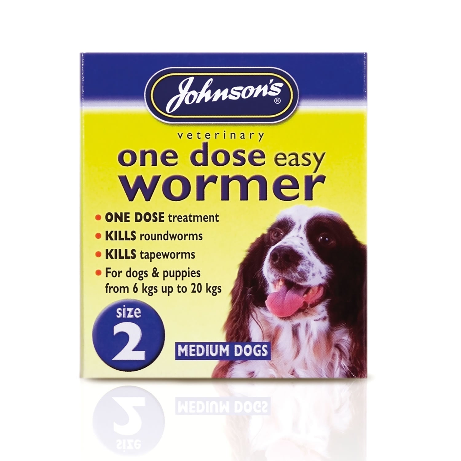 Johnson's Veterinary One Dose Wormer for Dogs 6-2okg