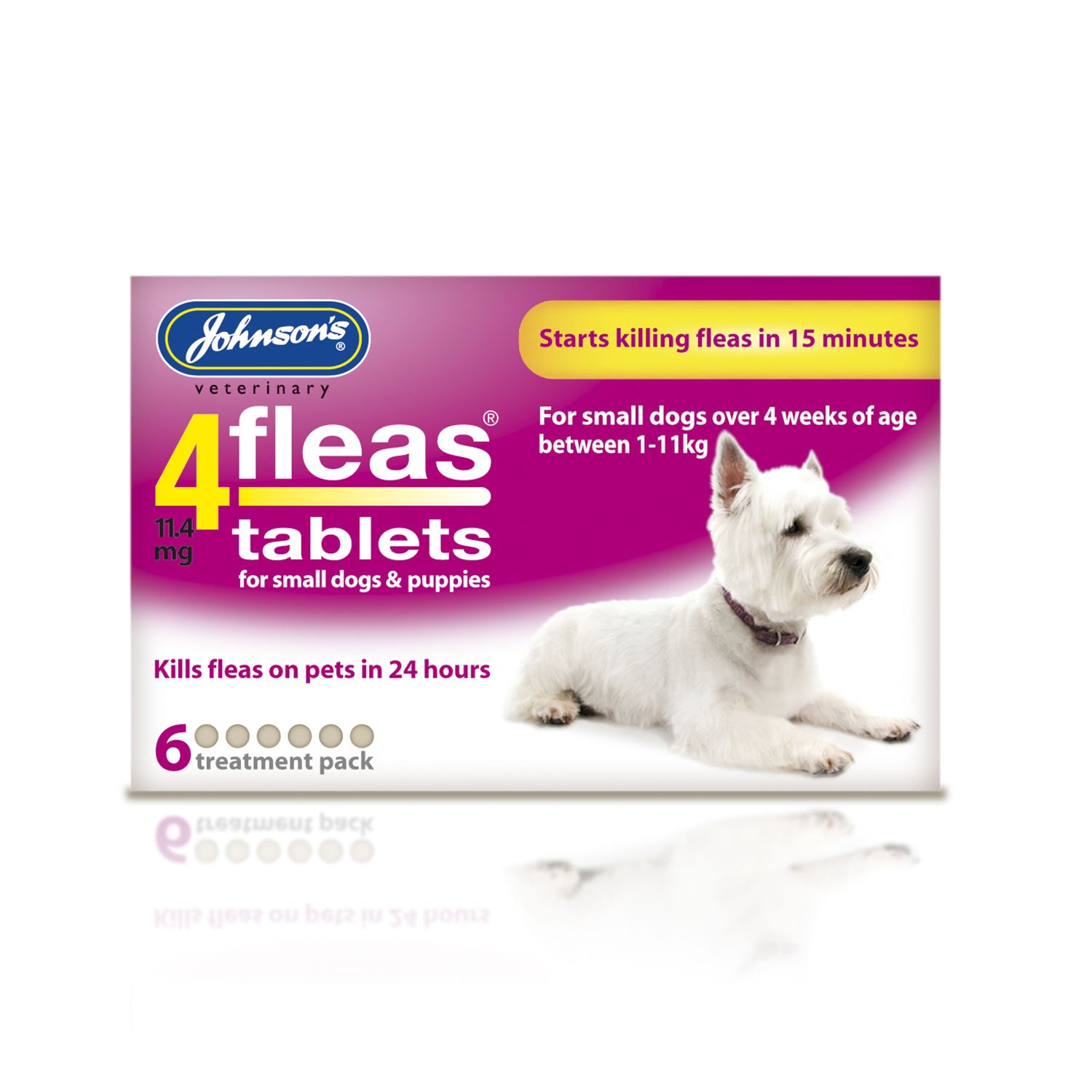 Johnson's Veterinary 4fleas Tablets for Small Dogs 1-11kg