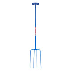 Red Gorilla 4 Prong Manure Fork T-Handle – Blue