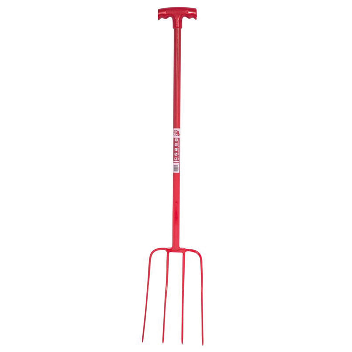 Red Gorilla 4 Prong Manure Fork T-Handle – Red