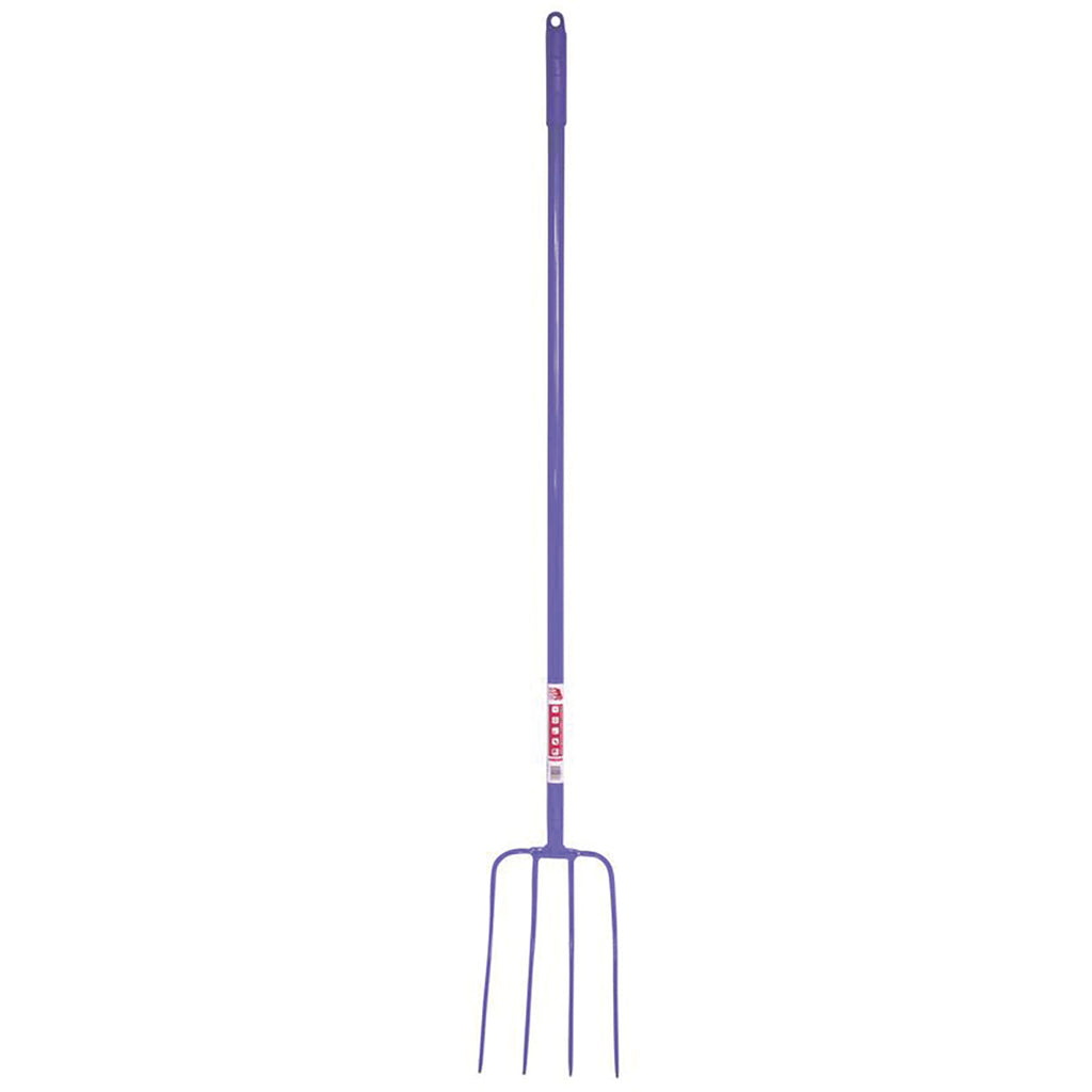 Red Gorilla 4 Prong Manure Fork Straight Handle – Purple
