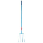 Red Gorilla 4 Prong Manure Fork Straight Handle – Sky Blue