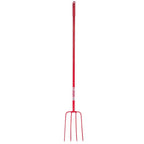 Red Gorilla 4 Prong Manure Fork Straight Handle – Red