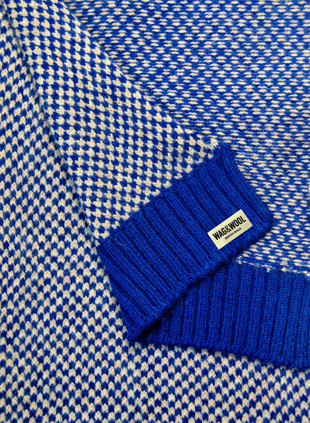 Navy Merino Lambswool Scarf | Sustainable & British Made