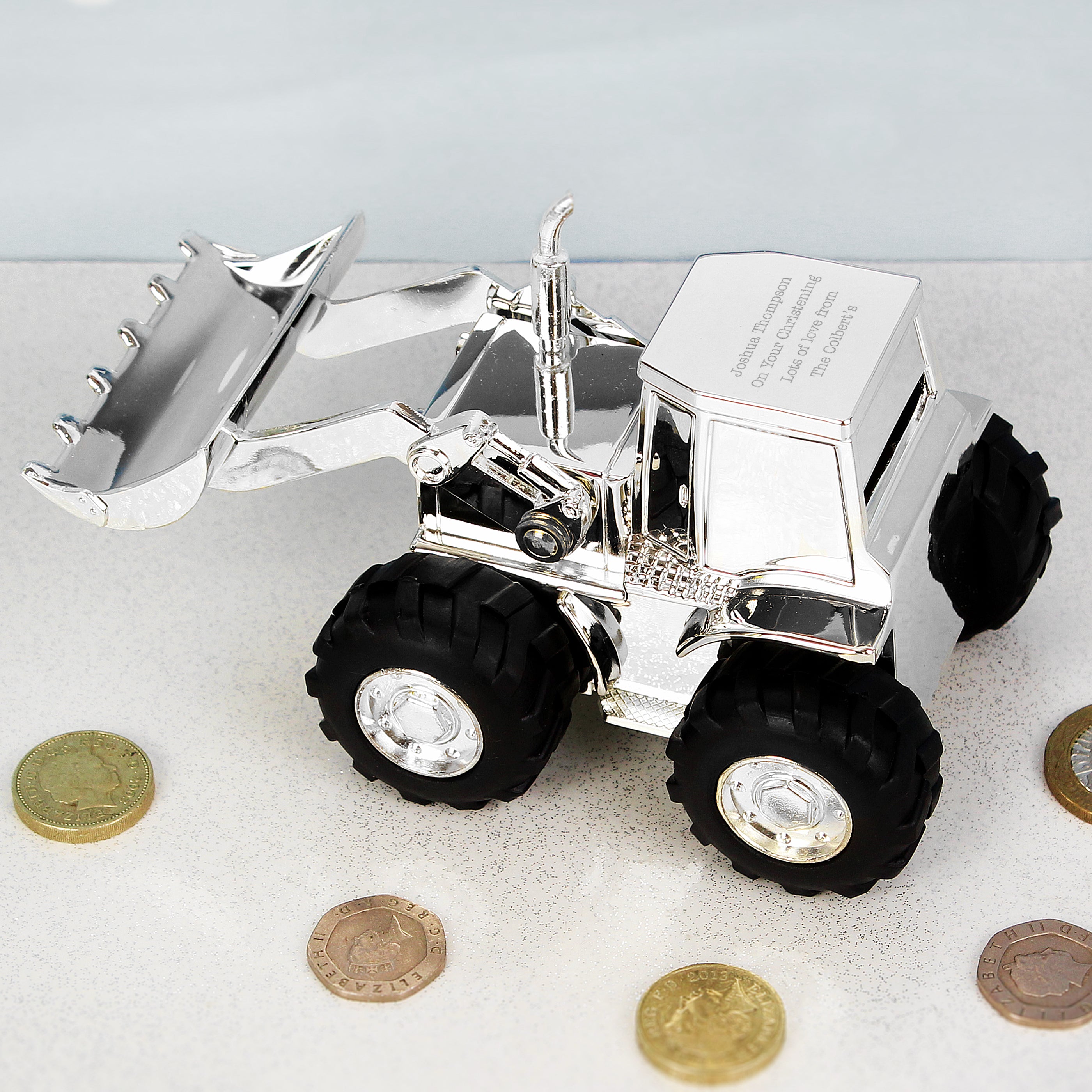 Personalised Digger Money Box