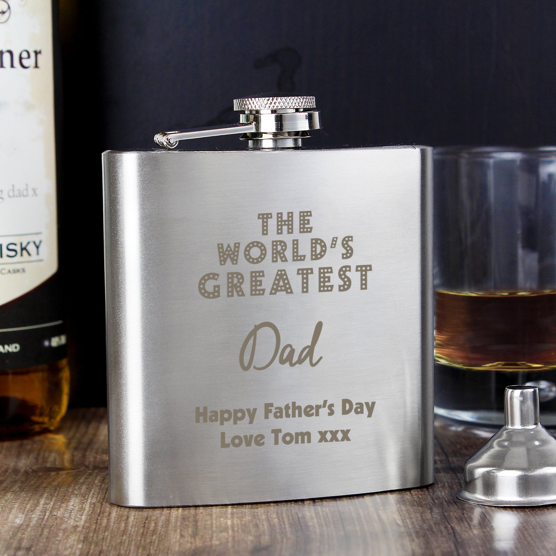 Personalised The Worlds Greatest Hip Flask