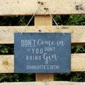 Personalised Gin Large Hanging Slate Sign