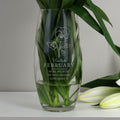 Personalised February Birth Flower Bullet Vase