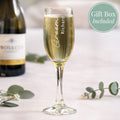 Personalised Groom Elegant Flute Glass