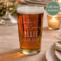 Personalised Brother of the Groom Elegant Pint Glass