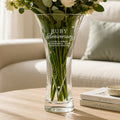 Personalised Ruby Anniversary Large Hand Cut Diamond Effect Heart Vase