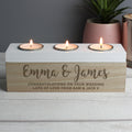 Personalised Free Text Triple Tea Light Box