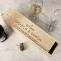 Personalised Love Heart Wooden Wine Bottle Box