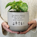 Personalised Floral Flecked Plant Pot