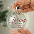 Personalised In Loving Memory Glass Bauble