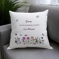 Personalised Wild Flowers Cushion