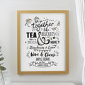 Personalised We go Together Oak Poster Frame