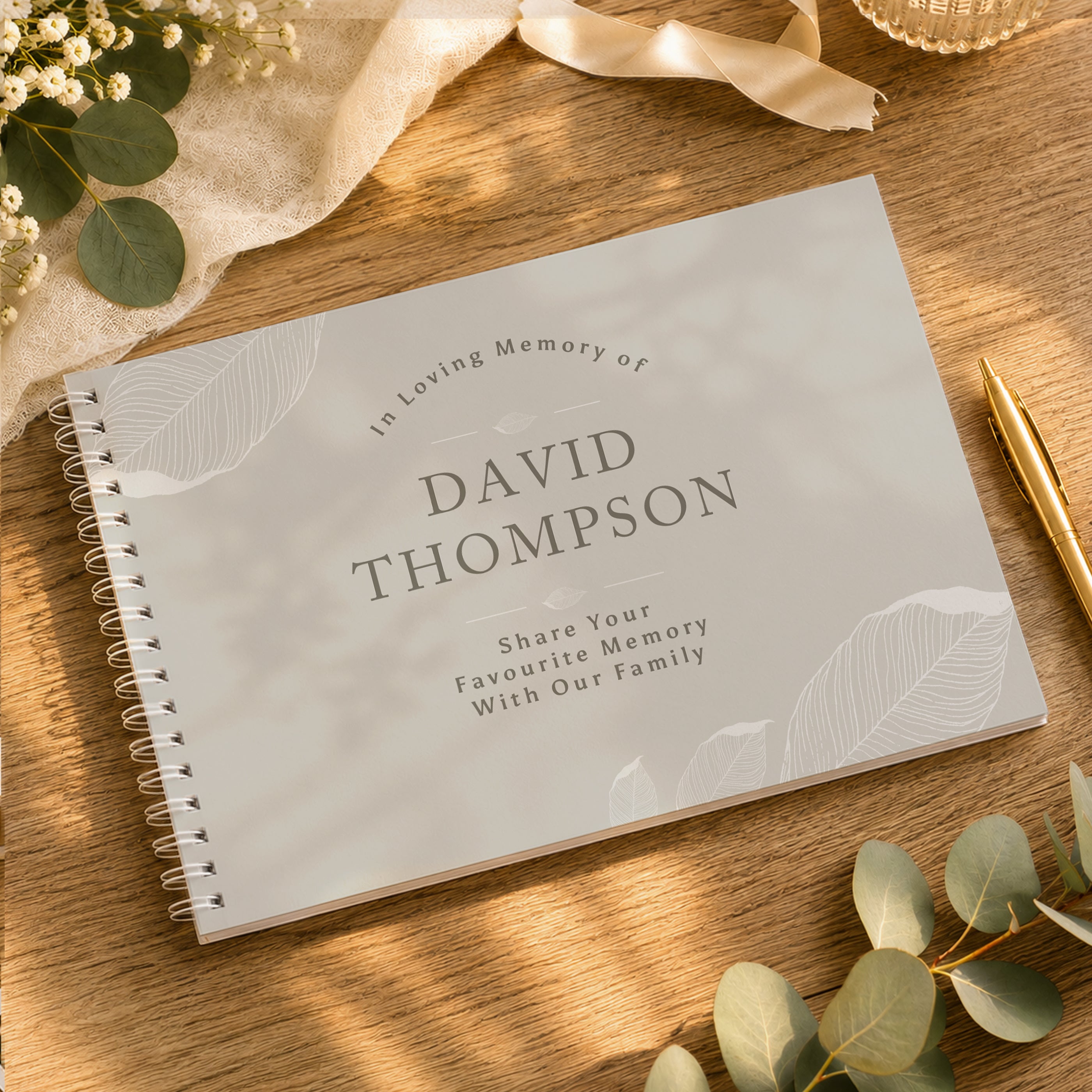 Personalised Memorial Guest Book