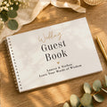 Personalised Black & Gold Wedding Guest Book