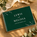 Personalised Botanical Evergreen Wedding Guest Book