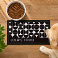 Personalised Abstract Pet Bowl Mat