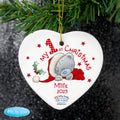Personalised Me to You My 1st Christmas Ceramic Heart Decoration
