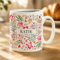Personalised Floral Pattern Mug