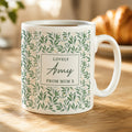 Personalised Leafy Pattern Mug