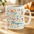Personalised Bright Floral mug