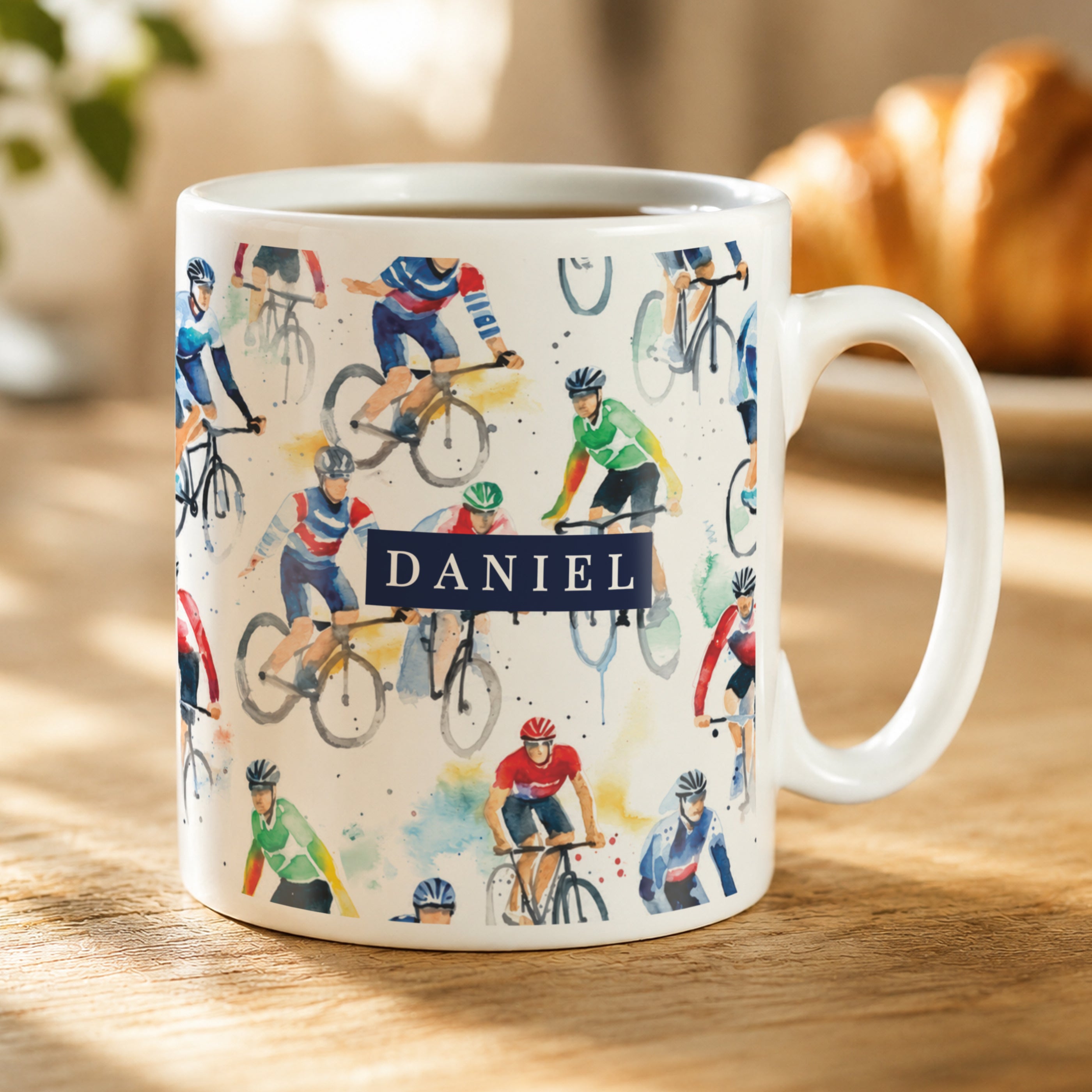 Personalised Cyclist Icons Mug