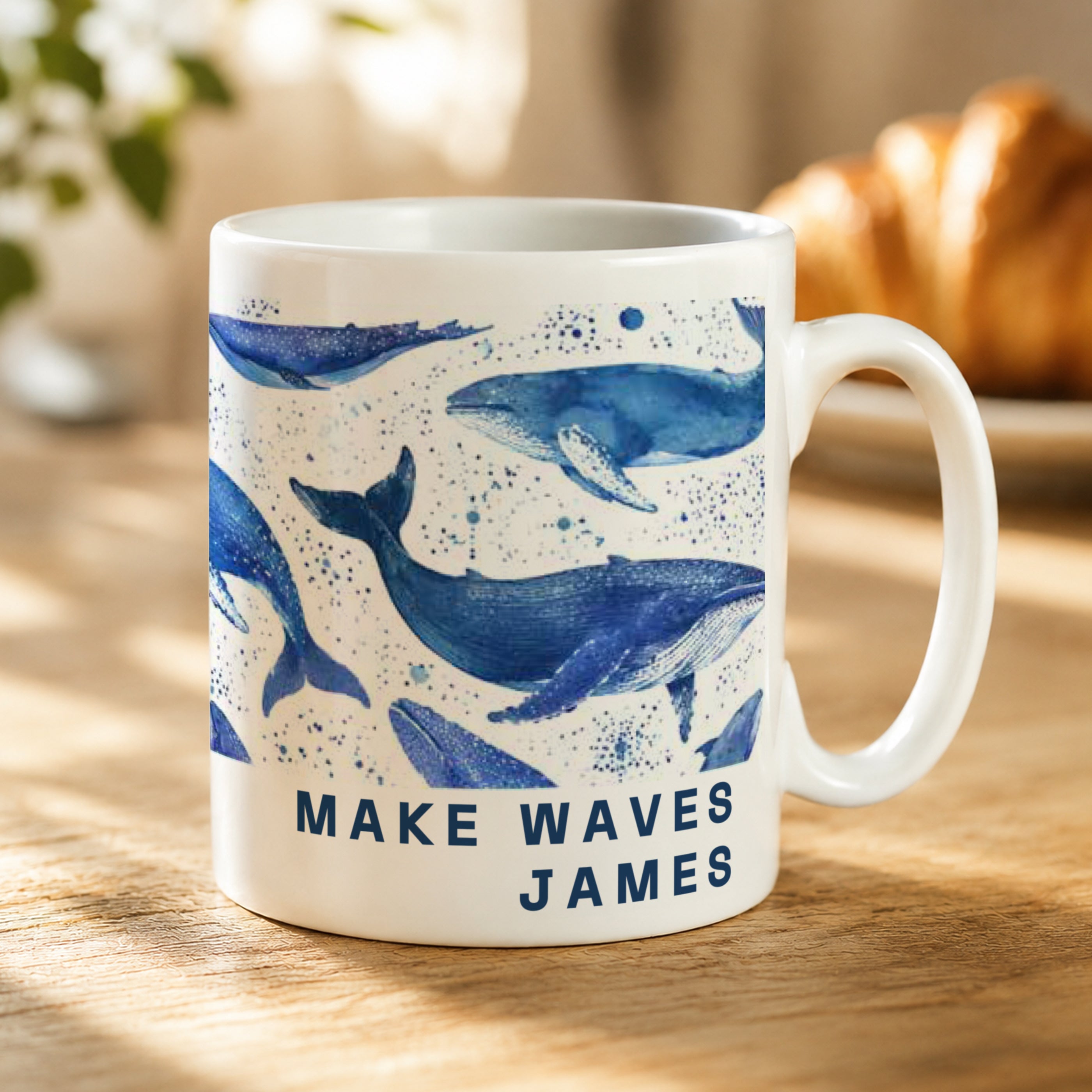 Personalised Whales Mug
