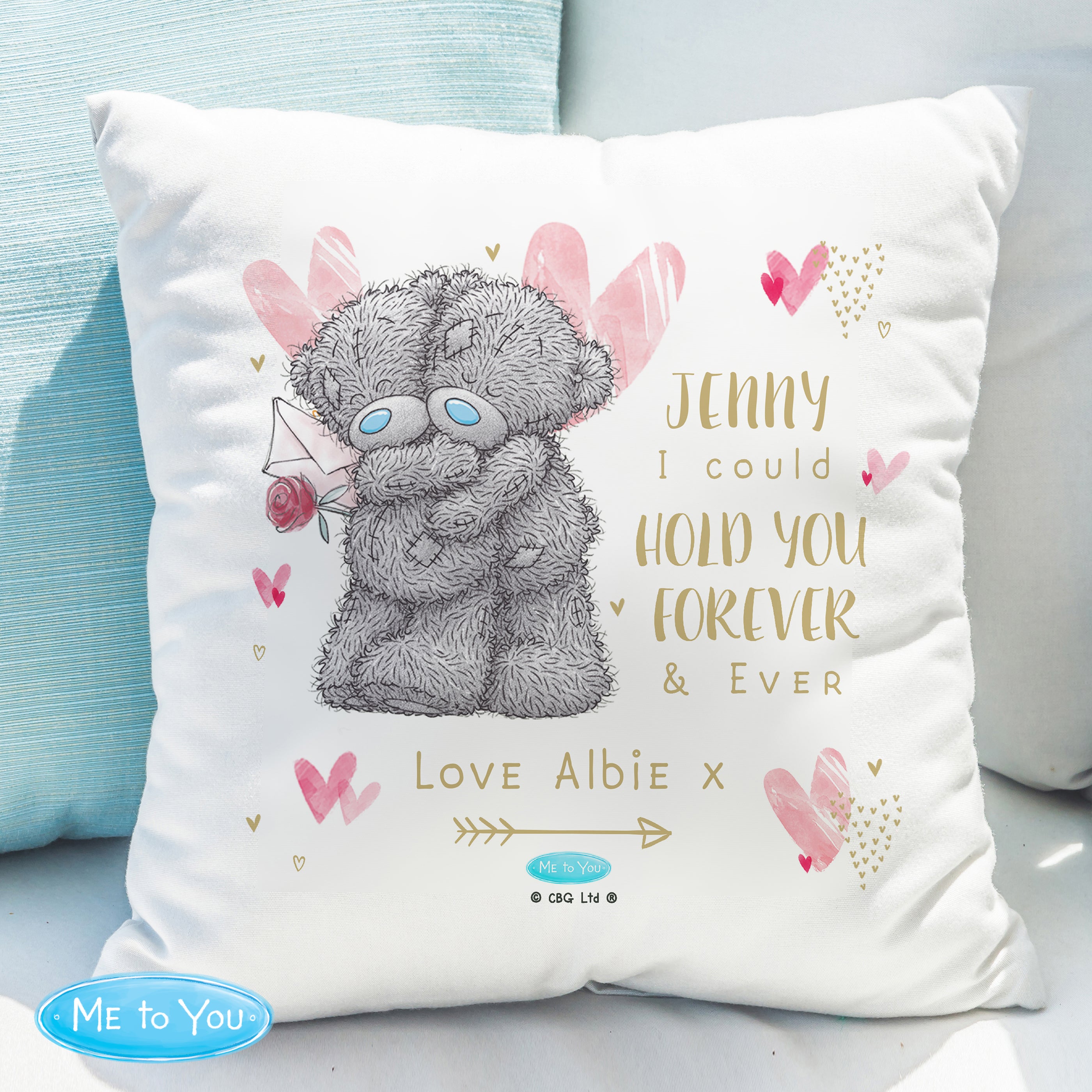 Personalised Me To You Hold You Forever Cushion