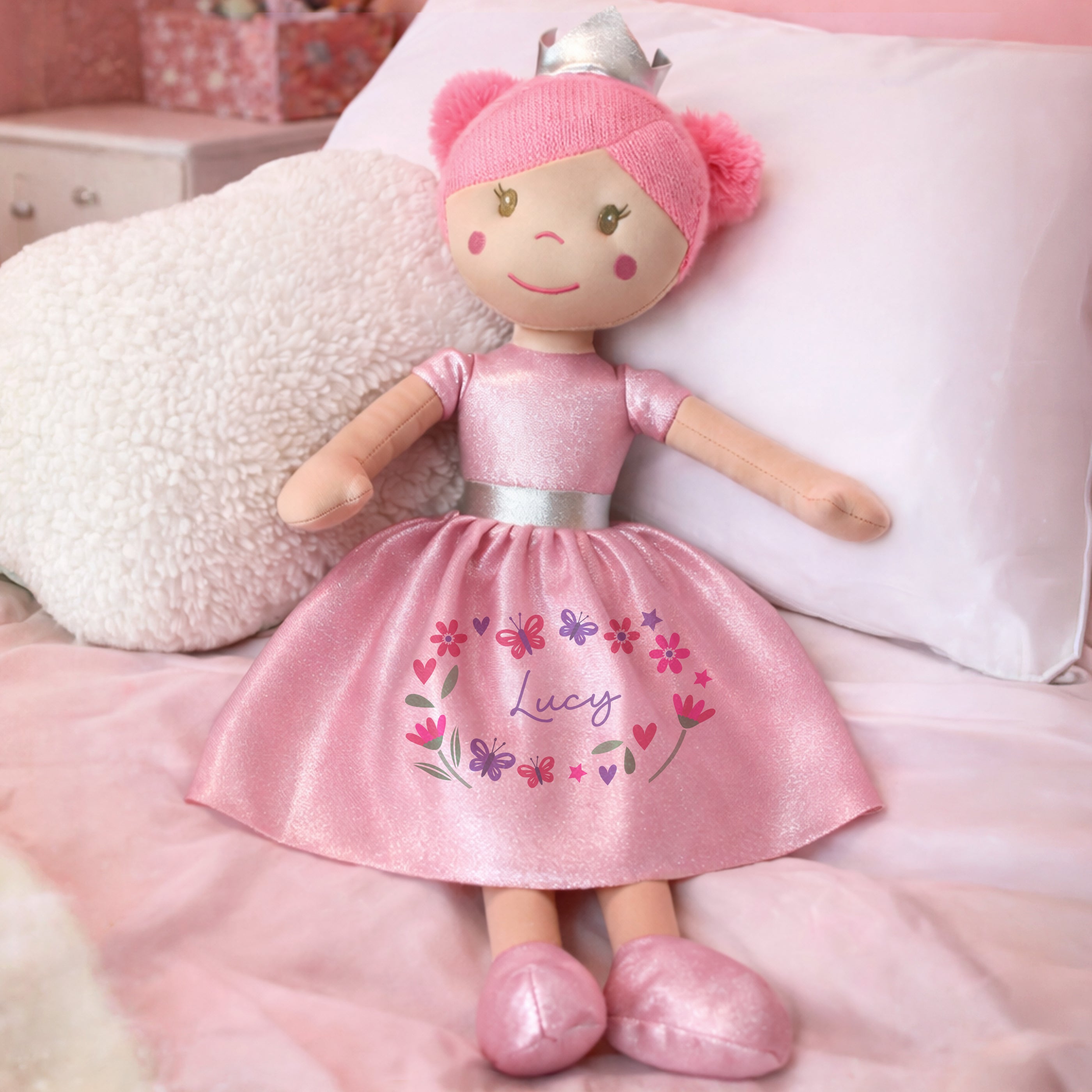 Personalised Floral Princess Rag Doll